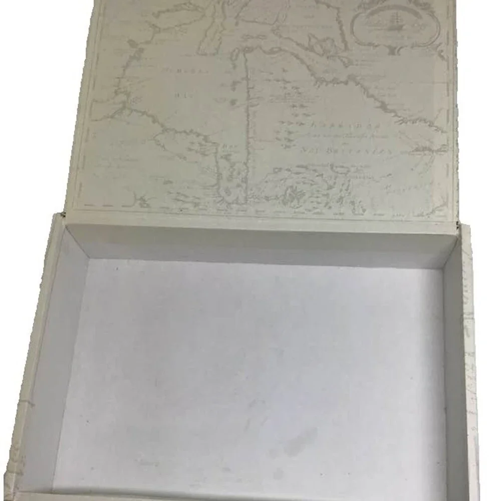 Hudson Bay Cigar Box East India Trading Company White Ship Storage Decor Tobacco